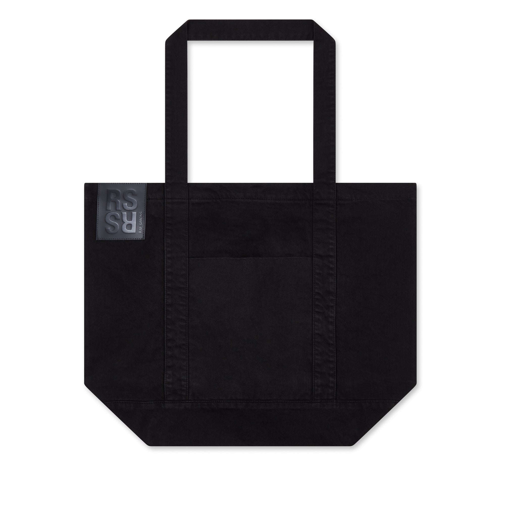 Raf Simons: Cotton Tote Bag With Print (Black) | DSML E-SHOP