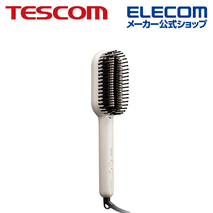 TESCOM マイナスイオン ストレートブラシアイロン | エレコム