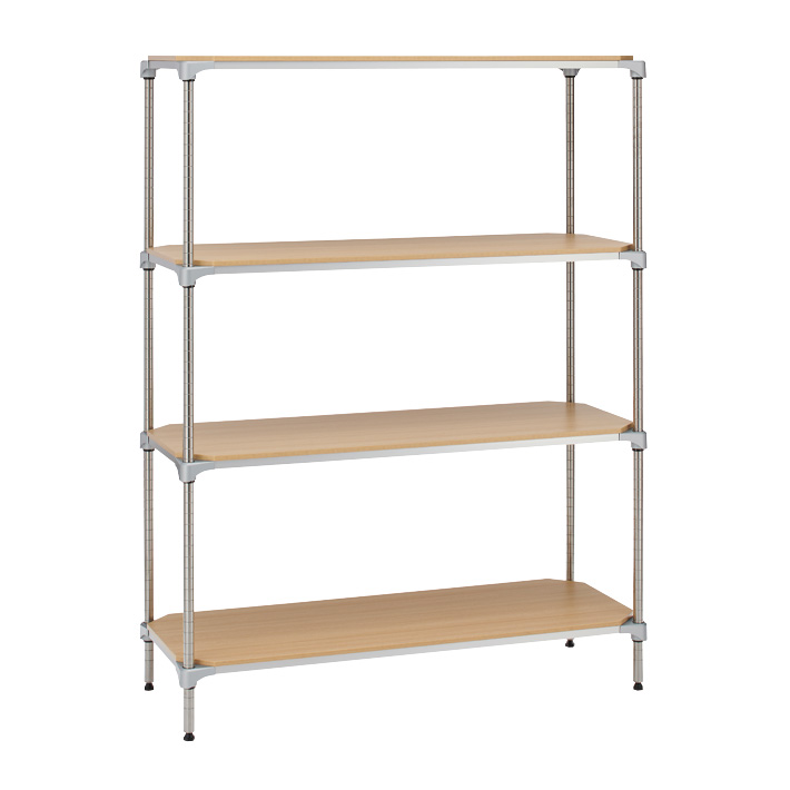エレクターのスチールラック｜ベーシックシリーズ ウッドシェルフ