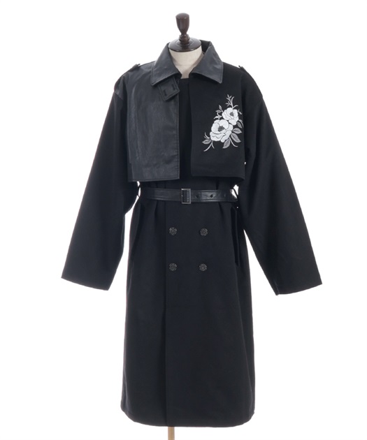 椿刺繍トレンチコート【期間限定価格】 | REZEN | axes femme online shop