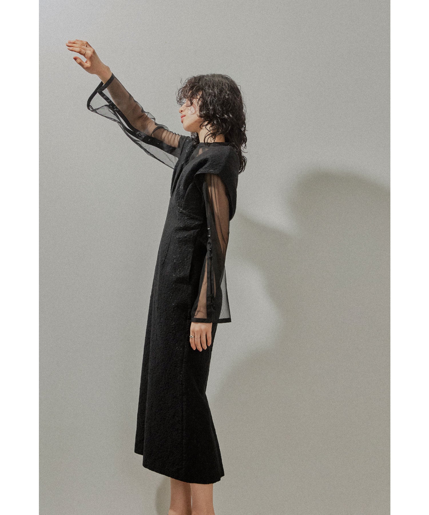 V line ジャガードドレス 結婚式 パーティードレス 同窓会 お呼ばれ