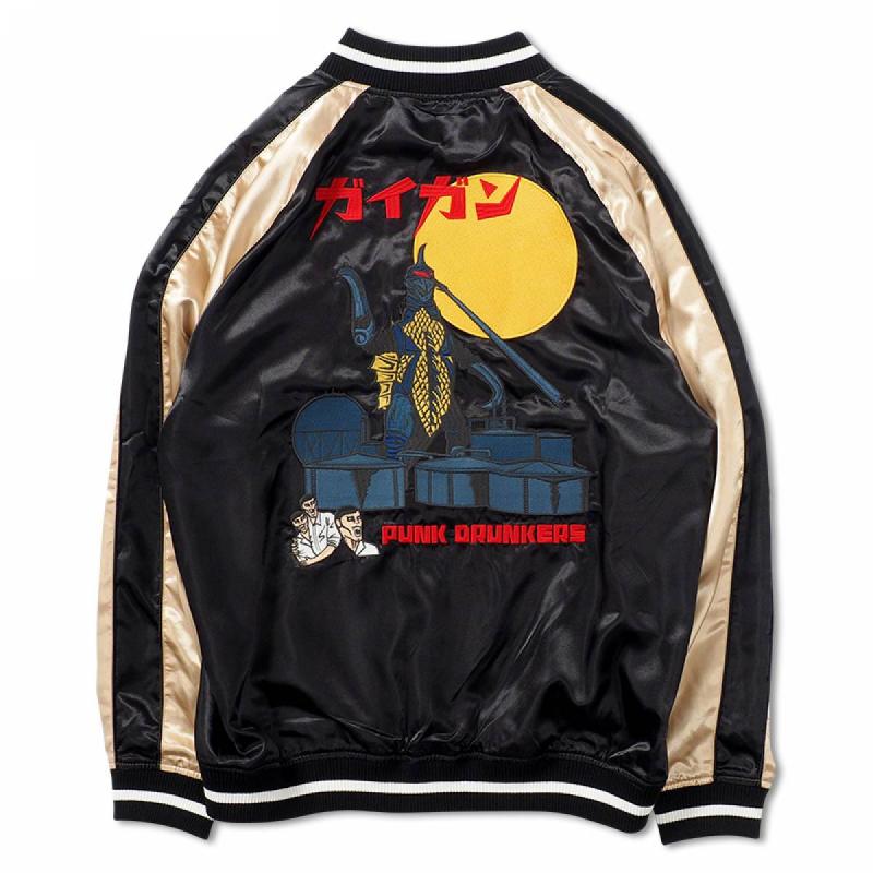 PUNK DRUNKERS [PDSxGODZILLA]ガイガン&ヘドラリバスカジャン / KHAKI