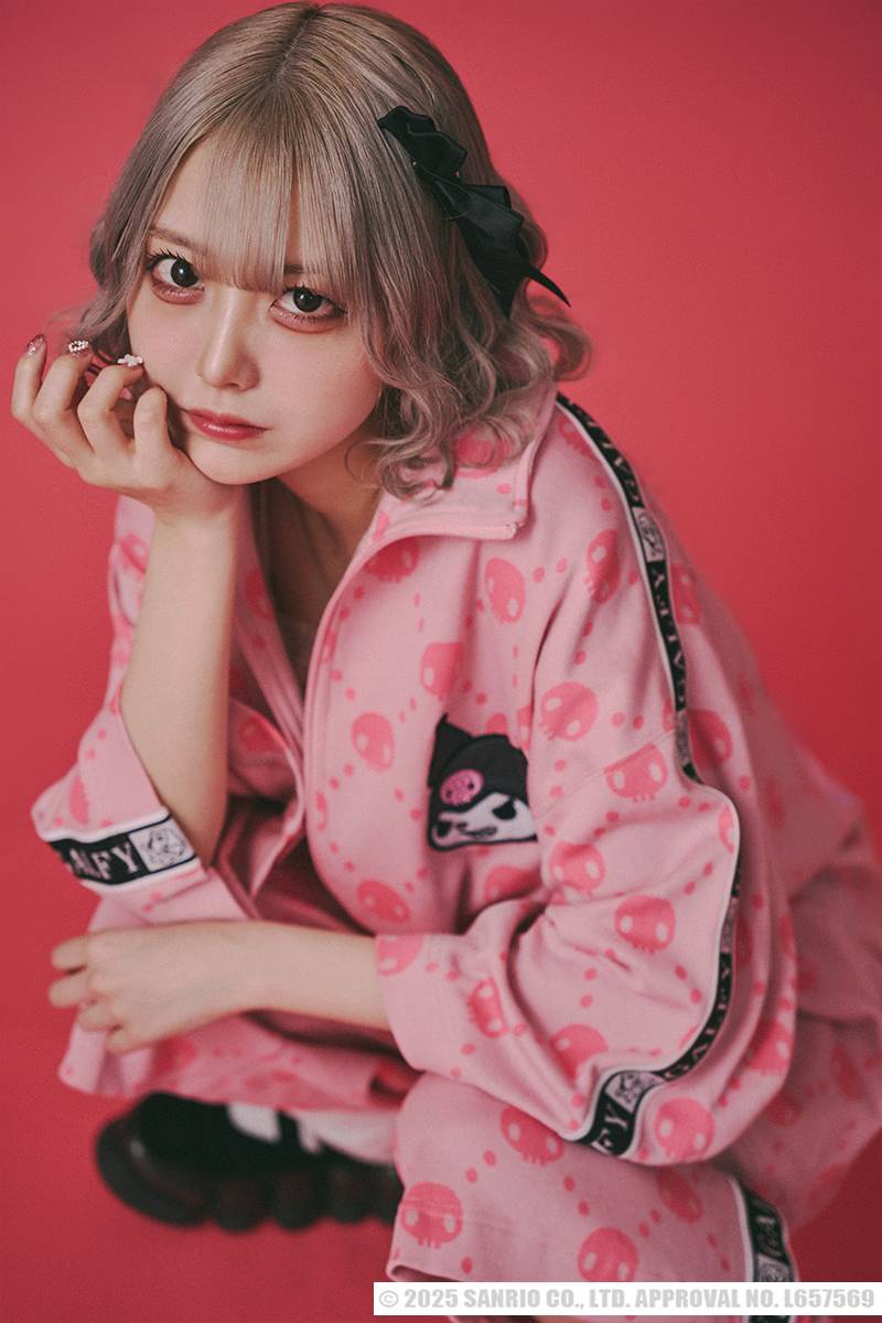 クロミ×GALFY(ガルフィー) ドクロだらけ夏セットアップ - Pink
