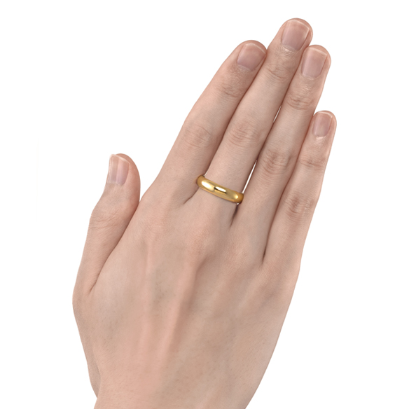 純金 甲丸リング（幅約5mm） | 高品質 金・プラチナ