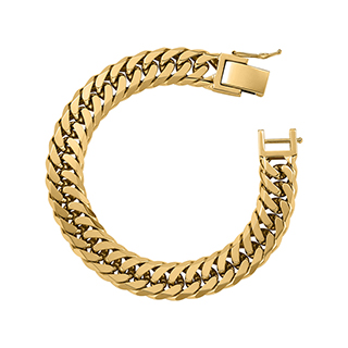 K18イエローゴールド キヘイブレスレット （6面カットダブル） 100g