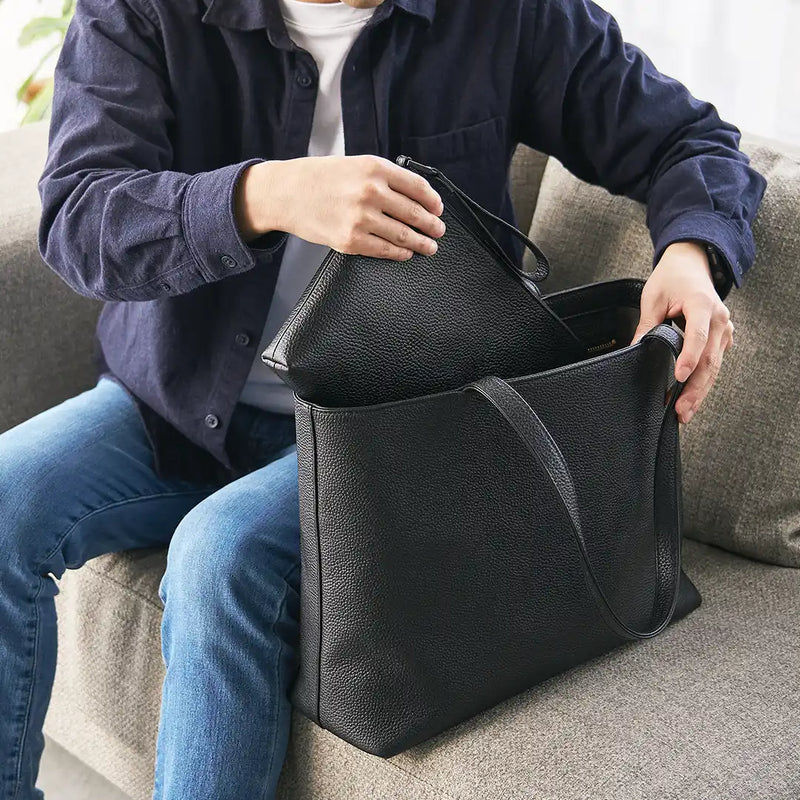 レザートート ブラック – HushTug