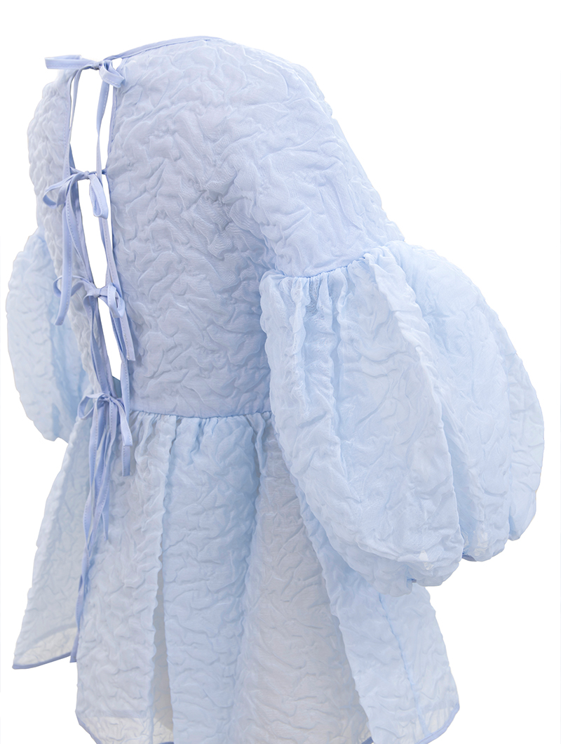 CECILIE BAHNSEN|パフスリーブ トップス-ブルー をレンタルする| 結婚