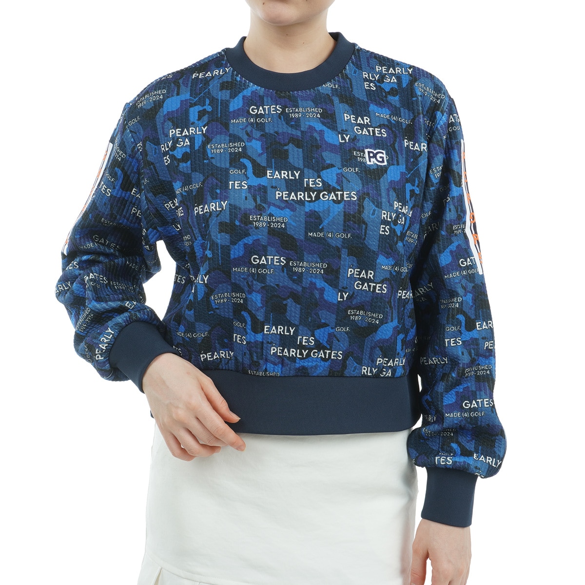 セール・アウトレット】先染めストライプジャカード POP馬柄 長袖