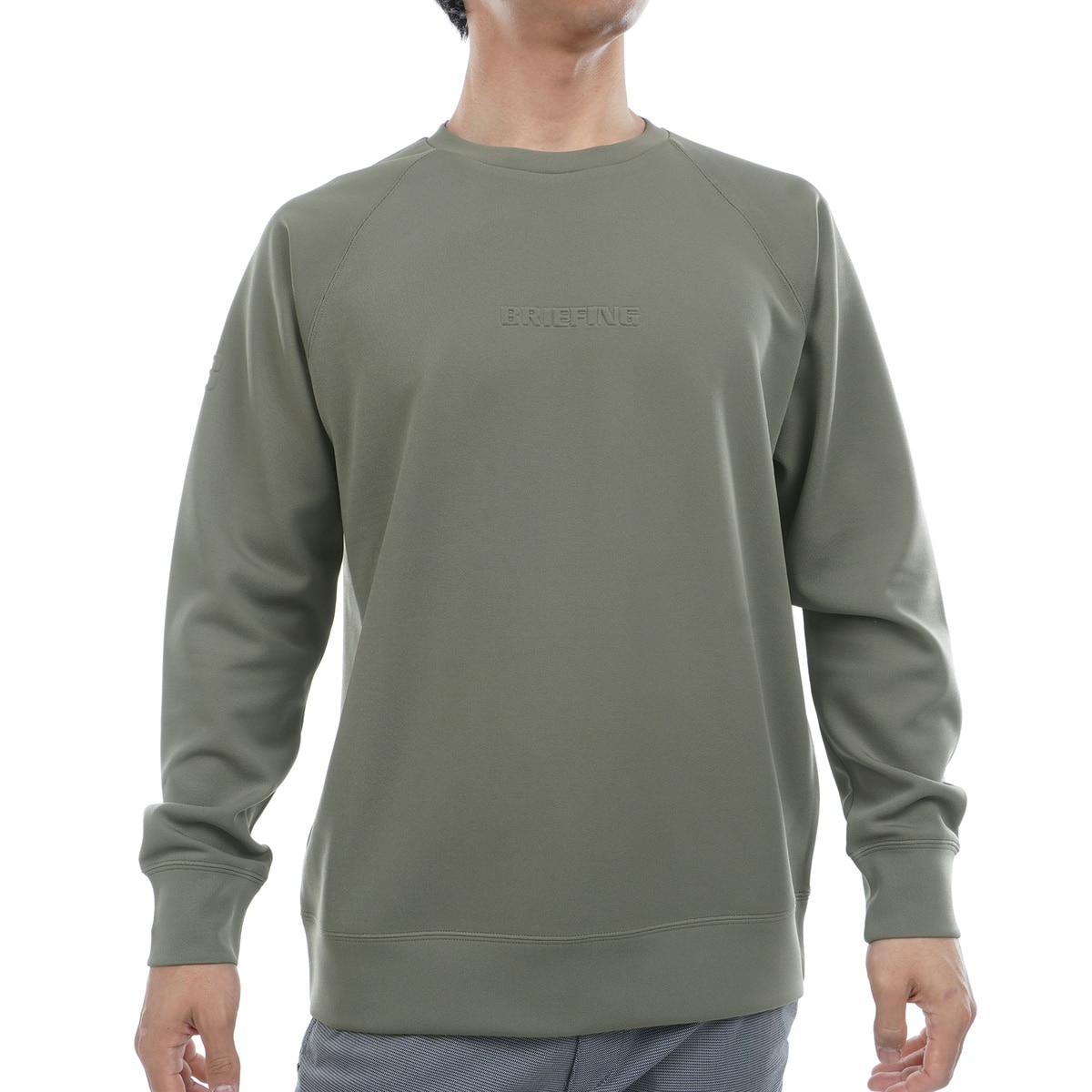 ストレッチ ミニ 3D ロゴ クルーネックスウェット(中間着(セーター