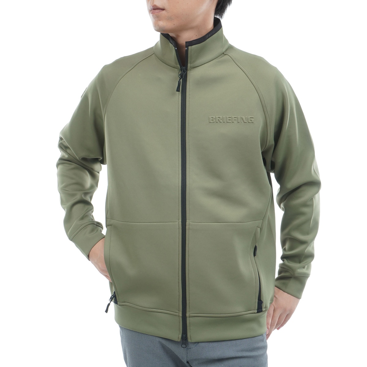 ストレッチ 3D ロゴ ブルゾン(アウター(ブルゾン、ウインド