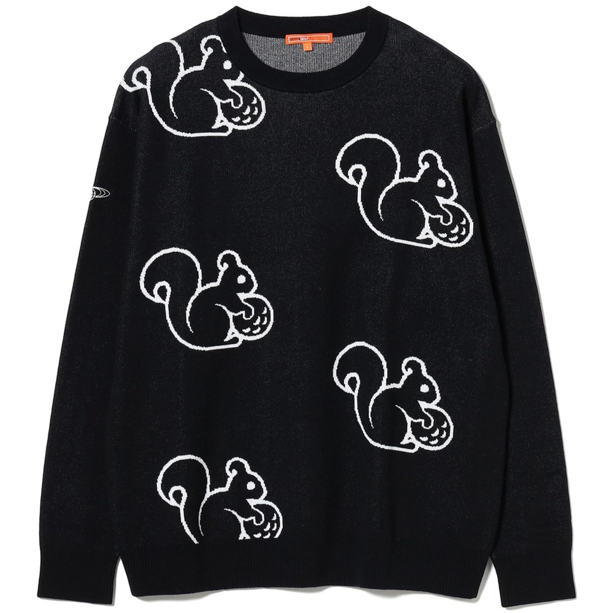 ORANGE LABEL リス総柄 プルオーバーニット(中間着(セーター