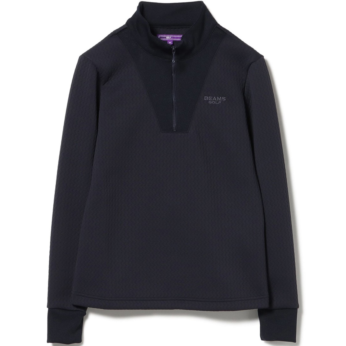 PURPLE LABEL ストレッチ ウェーブキルト ハーフジップ プルオーバー