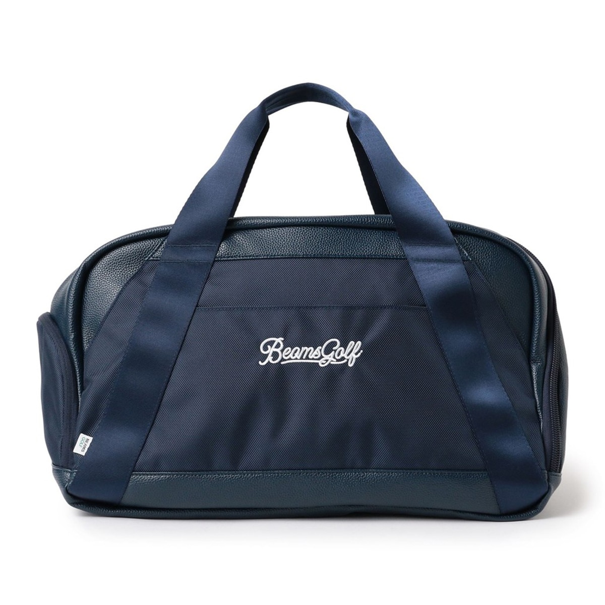 スクリプトロゴ ネイビー シューズポケット付きボストンバッグ