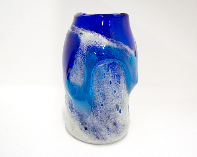 和雑貨 四季彩堂 オンラインショップ / 琉球ガラス 白泡二色巻筒花器