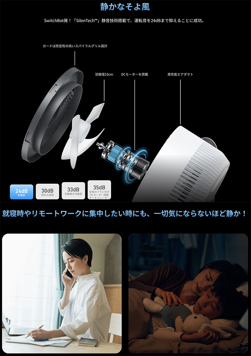 会員限定価格】SwitchBot スマートサーキュレーター Lite コード式
