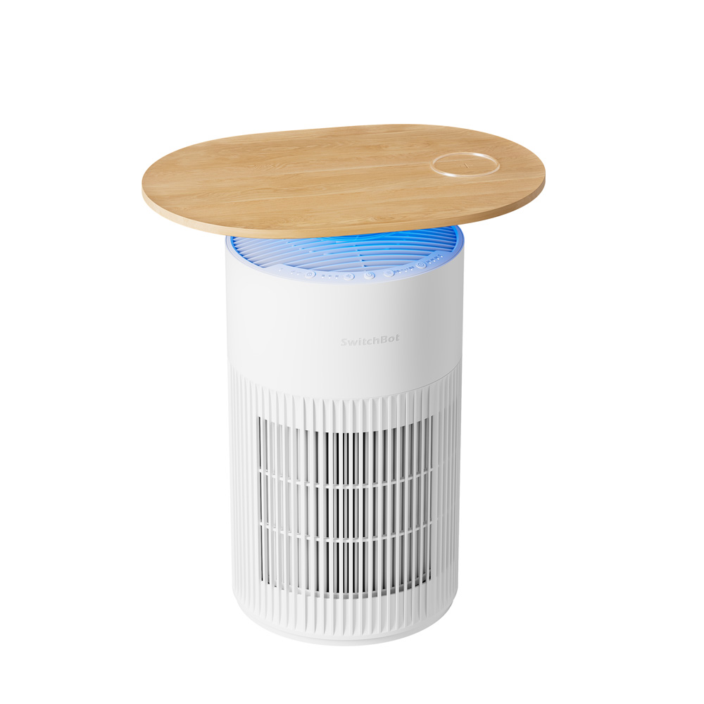 SwitchBot 空気清浄機 Table 25畳 マルチ機能 木目調サイドテーブル