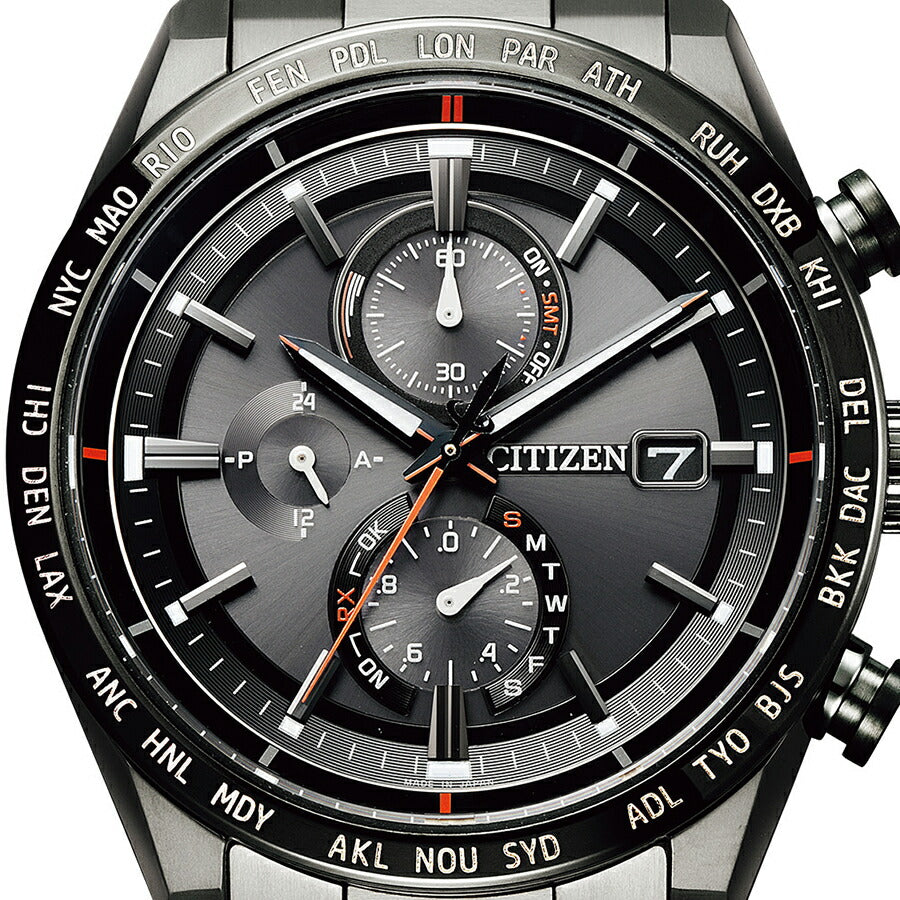 シチズン アテッサ アクトライン ブラックチタン AT8185-62E メンズ