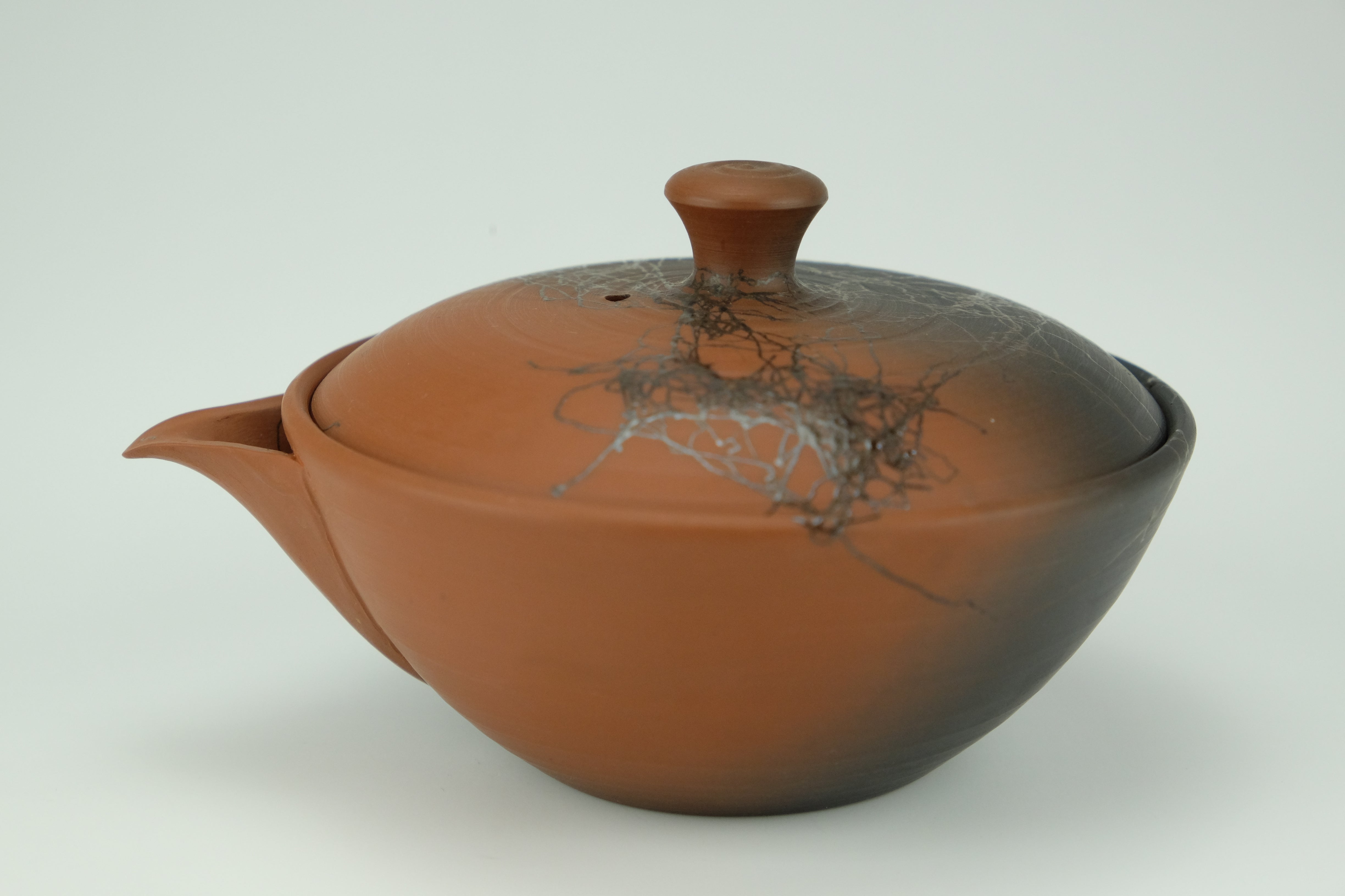 温故焼 温故 双獅子耳 宝瓶 暗香浮動 朱泥彫 茶器 茶道具