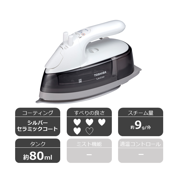 東芝 コード付き アイロン TA-EV6(H)((H)グレー): 家電商品｜東芝