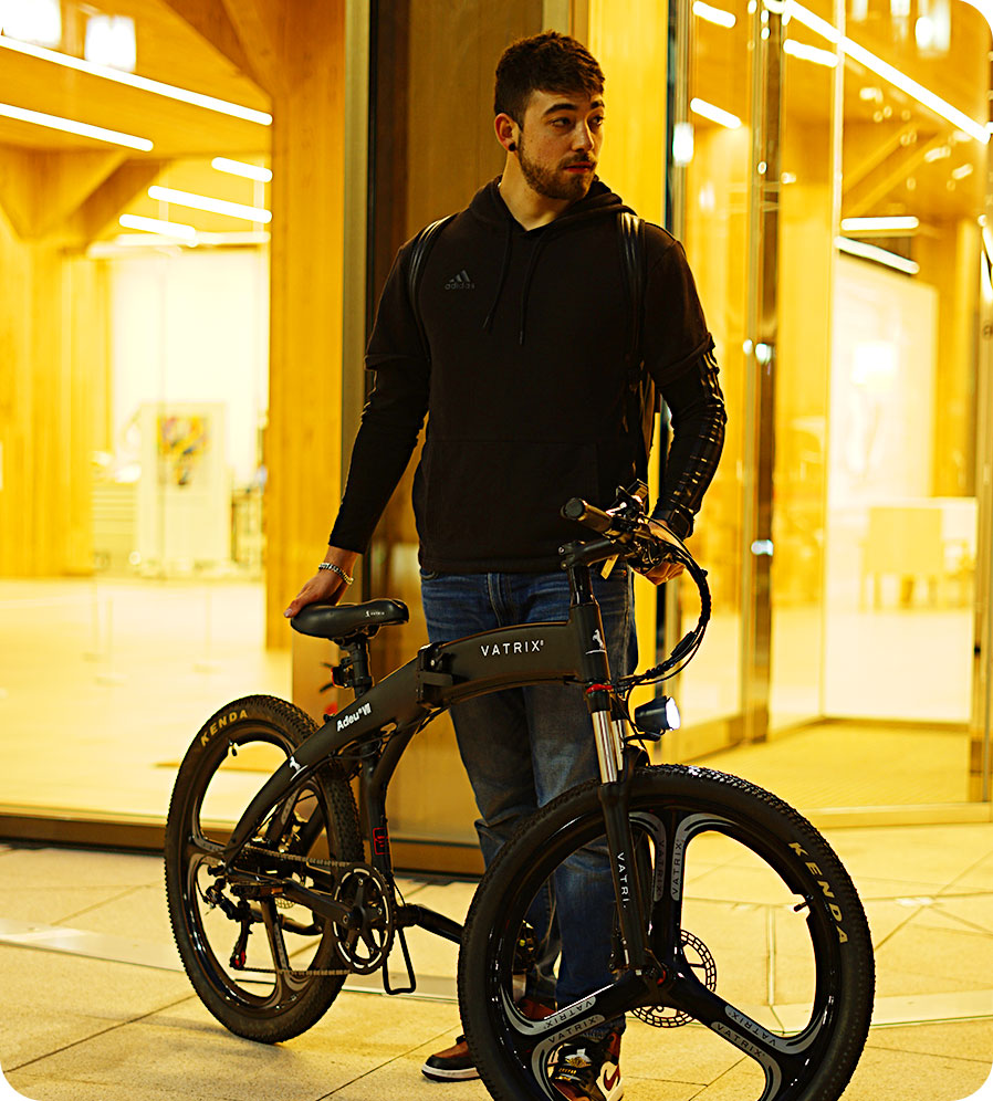 VATRIX 電動アシスト自転車 マットブラック | 型式認定取得済み 公道