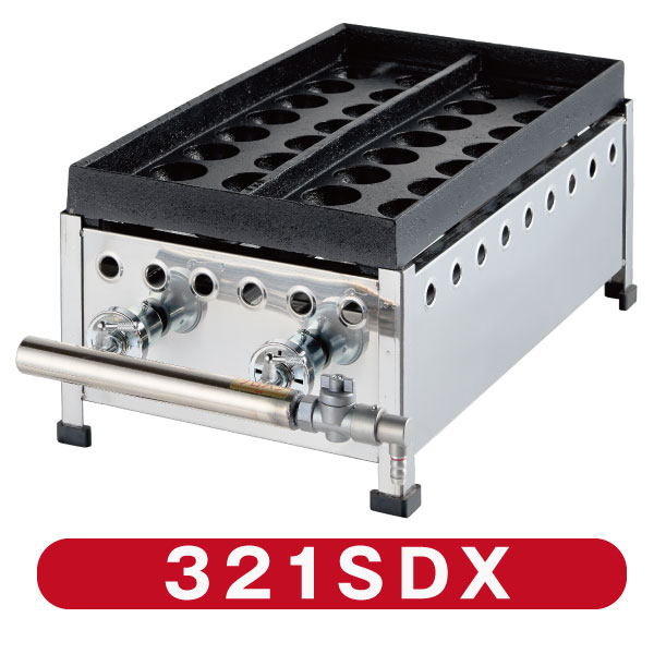 楽天市場】新製品 たこ焼き器18穴×3連 フチ高 鉄鋳物 183SH(代引・送料
