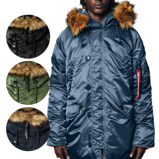 楽天市場】アルファインダストリー ALPHA INDUSTRIES N-3B W PARKA