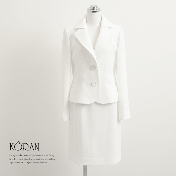 楽天市場】白スーツ レディース カラーフォーマルスーツ テーラード