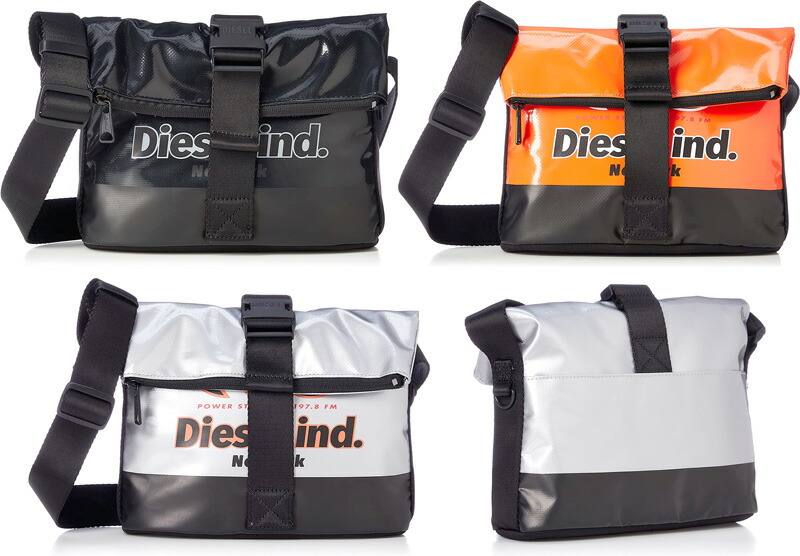 楽天市場】DIESEL ディーゼルメッセンジャーバッグロゴタグ ブラック