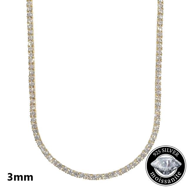 楽天市場】モアサナイト ネックレス アクセサリー 2.5mm シルバー