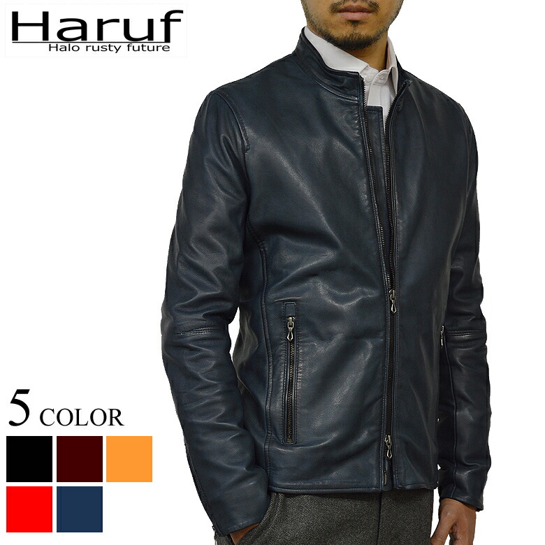 楽天市場】ラムレザーライダースジャケット 革ジャン レザージャケット