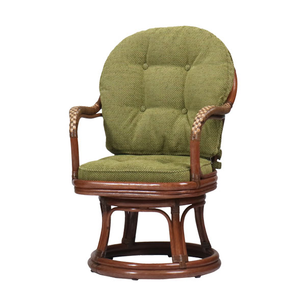 楽天市場】ラタン 座椅子 籐家具 回転機能付き アームレスト付き 肘