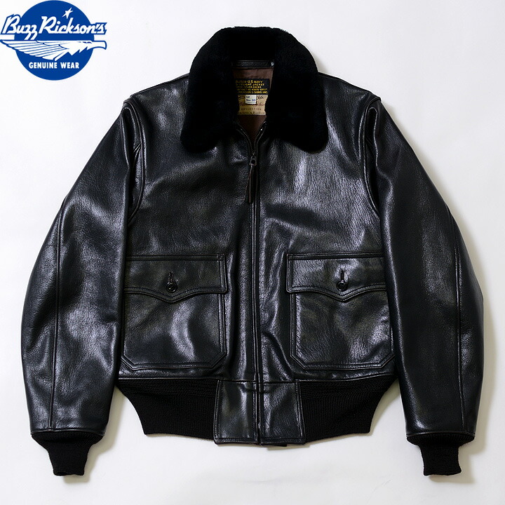 楽天市場】Buzz Rickson's ブラックホースハイドAN-J-3A(レザーG-1