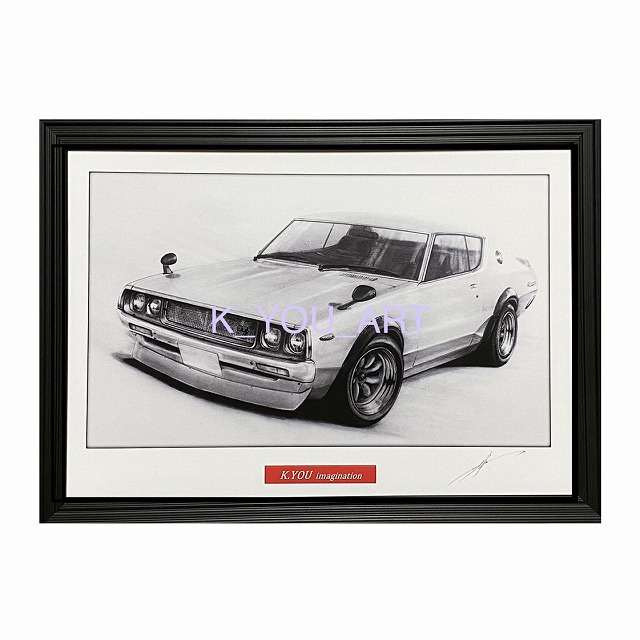 楽天市場】NISSAN 日産 610 ブルーバード U (サメブル）鉛筆画 名車 旧