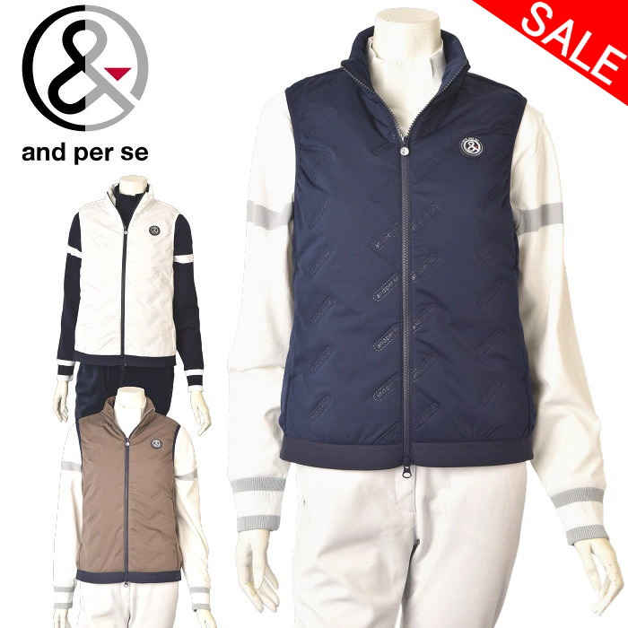 楽天市場】アンパスィ and per se ゴルフウエア レディス 中綿ベスト