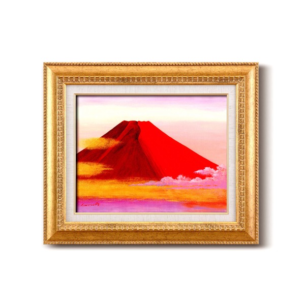 楽天市場】【送料無料】徳田春邦油絵額F6金 「赤富士」 1102840 : 通販奉行