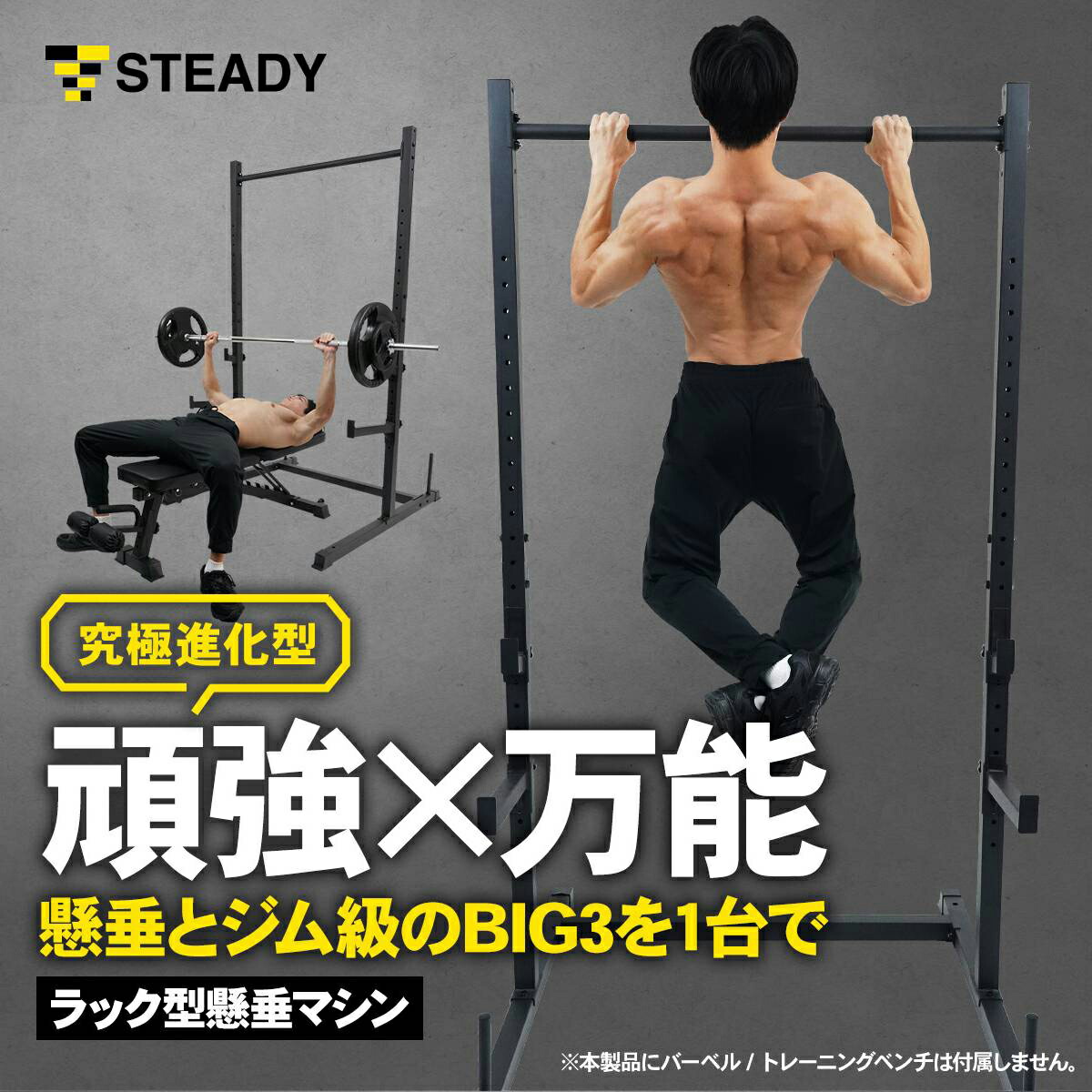 懸垂マシン ラック型 25段階調整 BIG3対応 耐荷重300kg ホームジム 365