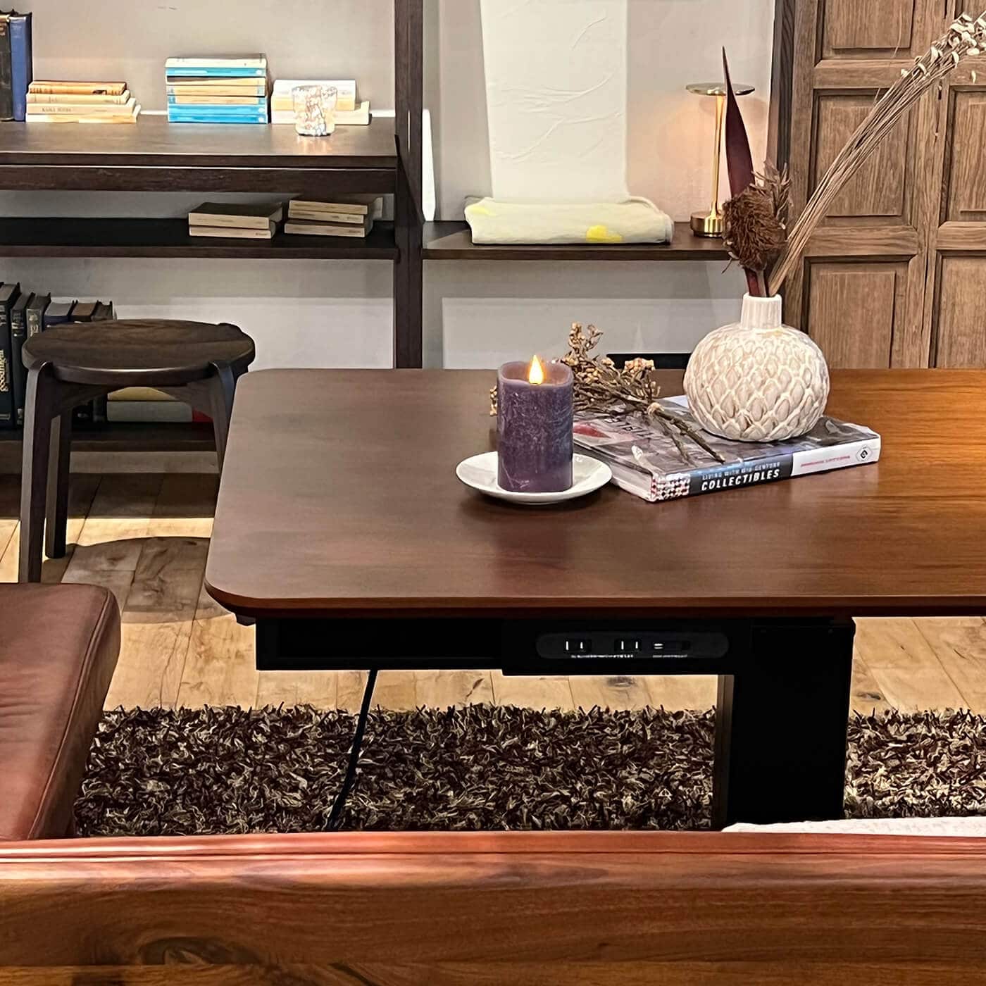 昇降式 ダイニングコタツテーブル ゼニス(布団レスタイプ) (樹種オーク