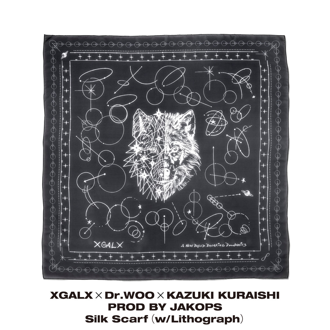 XGALX×Dr.WOO×KAZUKI KURAISHI PROD BY JAKOPS Silk Scarf（w