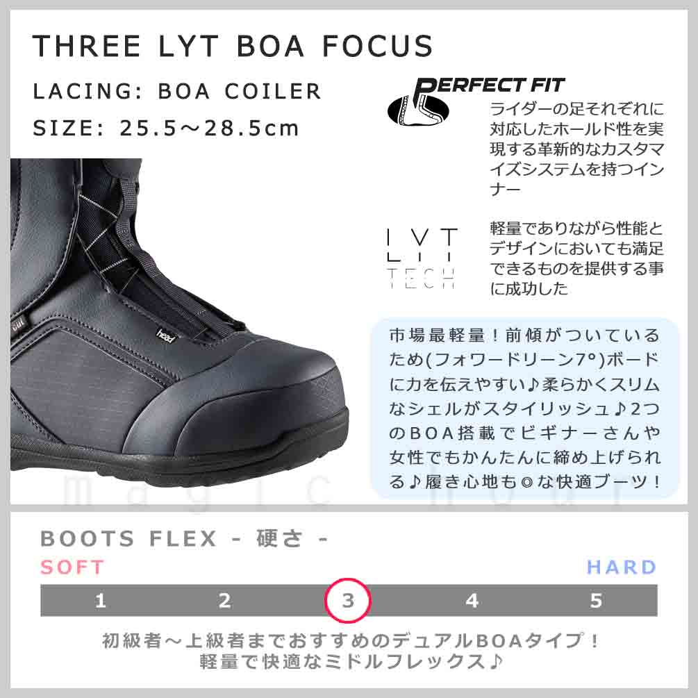 HEAD(ヘッド) スノーボード ブーツ BOA メンズ HEAD ヘッド THREE LYT