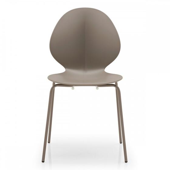 Basil: Plastic or leather chair with metal base | Calligaris Boca