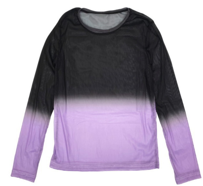 着やせ効果絶大トップス シアートップス シースルー ラウンド ダンス