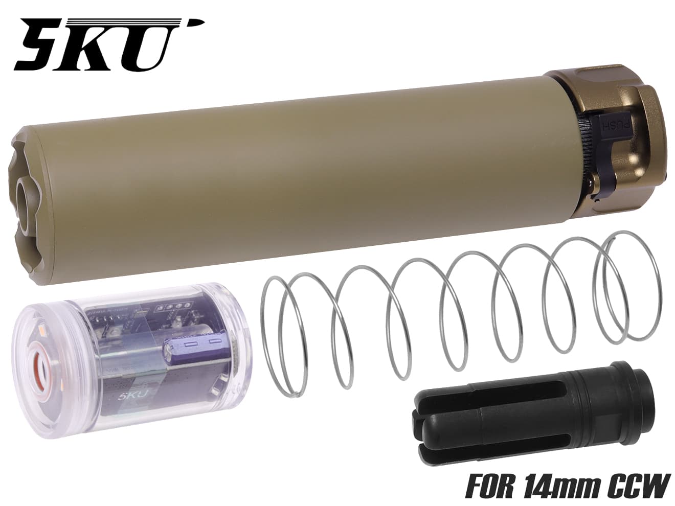 5KU-SIMZ-037B 5KU SOCOM5.56 RC2タイプ サプレッサー w/ SPLIT FIRE