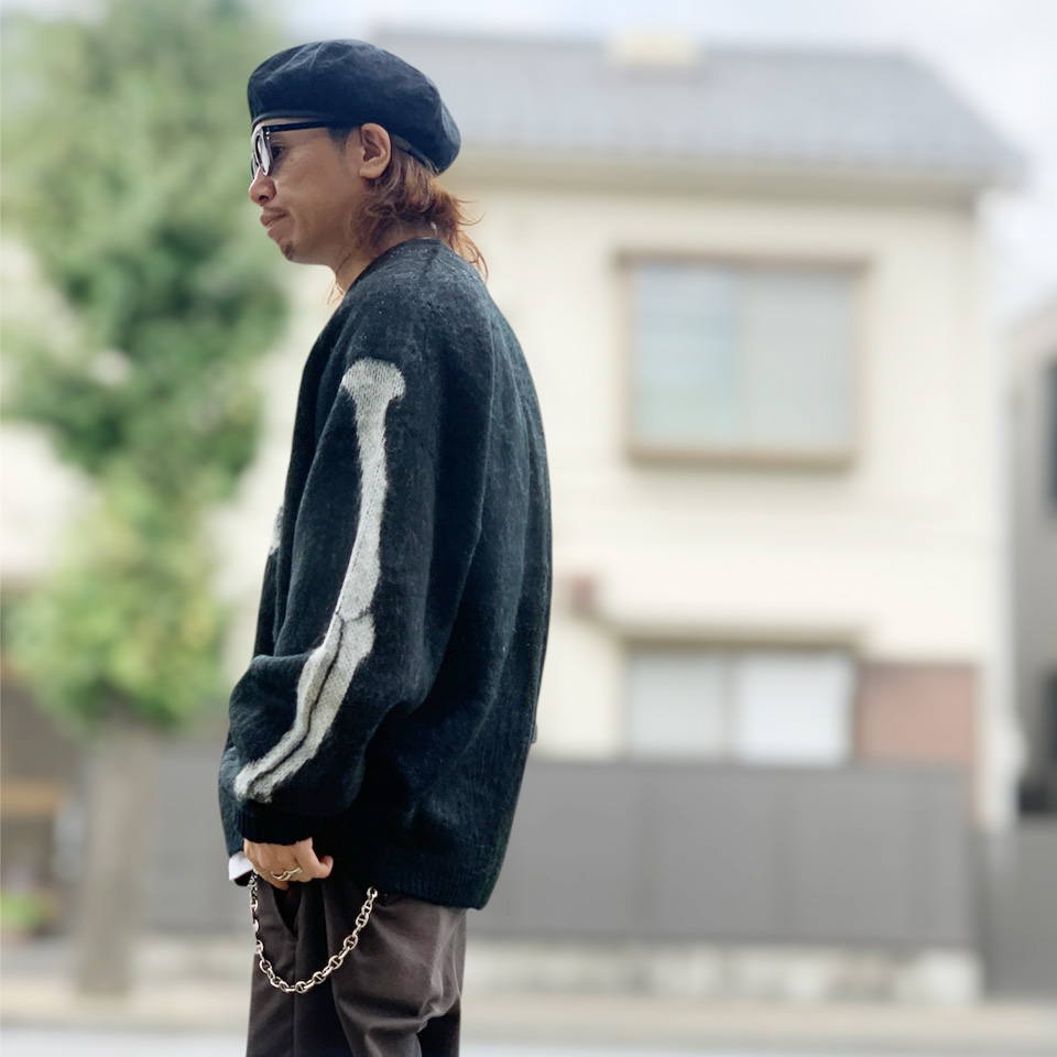 スリフティルック THRIFTY LOOK カーディガン RAGLAN SLEEVE SOUVENIR