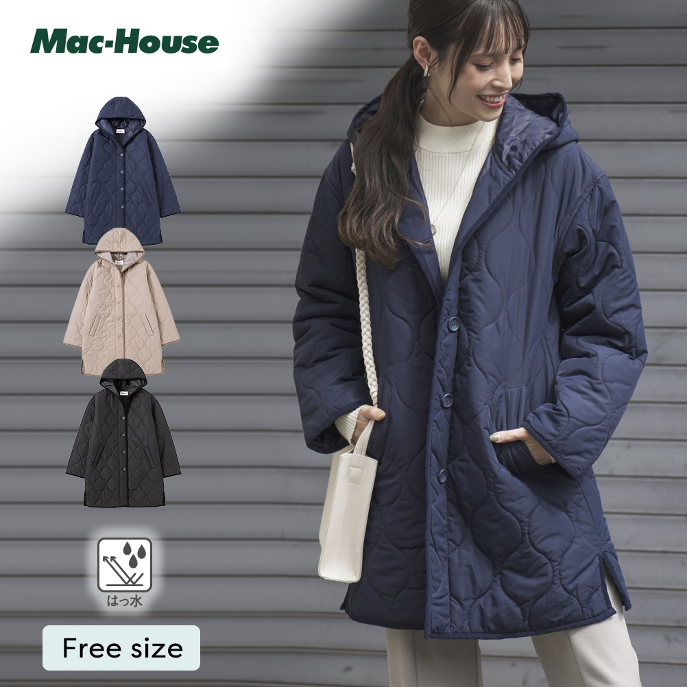 NAVY キルティングコート レディース 軽量 撥水 オールウェザー 全天候