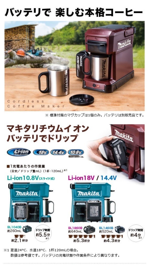 マキタ 充電式コーヒーメーカー CM501DZAR 値下げ❗️ Amazon.co.jp