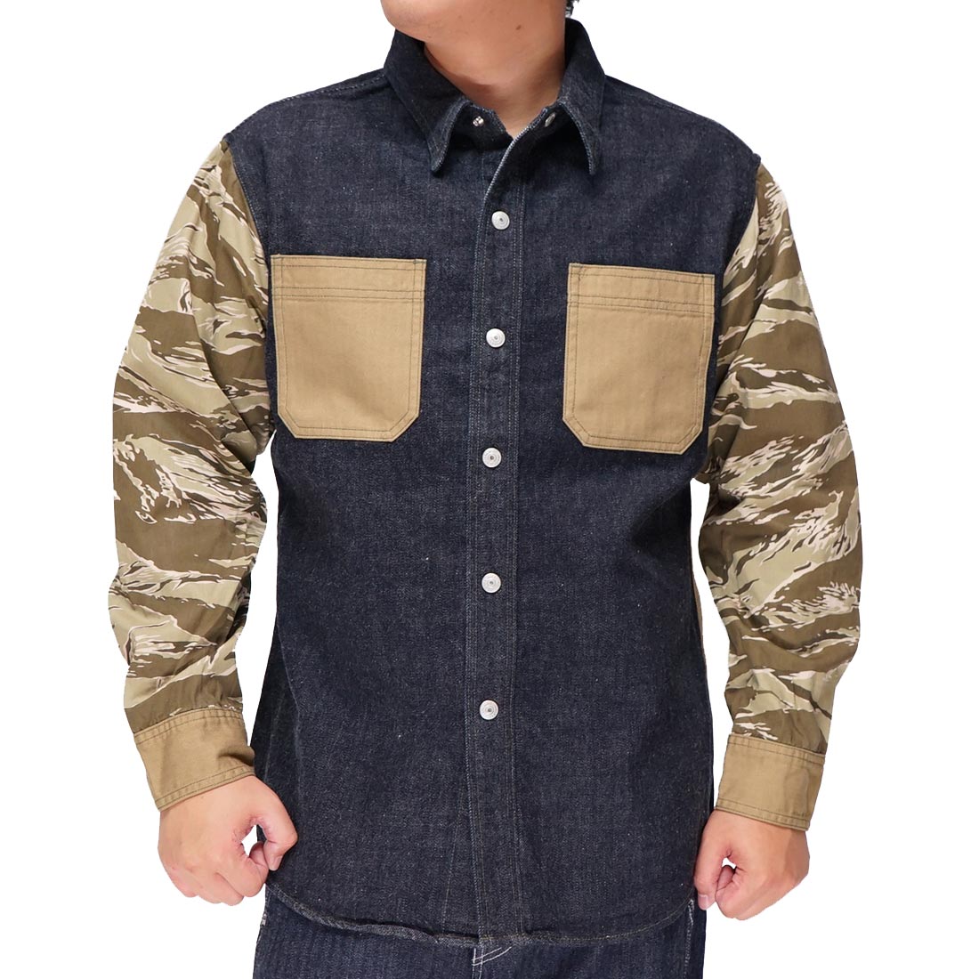 児島ジーンズ KOJIMA GENES シャツ ワークシャツ 日本製 メンズ マルチ