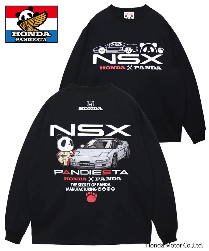ホンダ Honda パンディエスタ PANDIESTA コラボ ロング Tシャツ パンダ