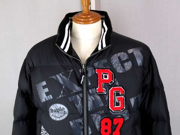 秋冬 パジェロ ダウンブルゾン ナイロン BIGプリント/PG87アップリケ