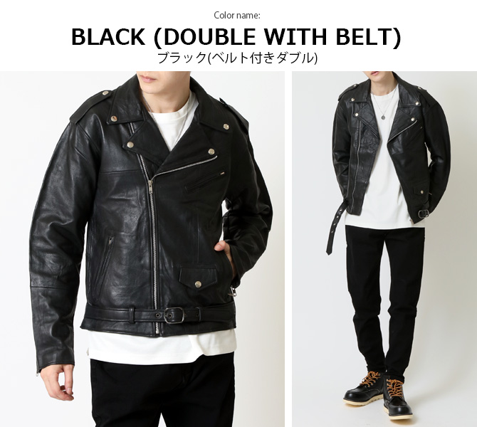 レザージャケット メンズ リプロダクトレザー 本革 ライダース