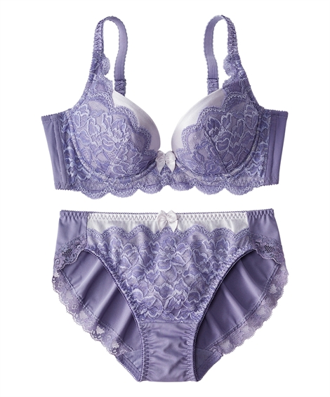 ニッセン（nissen） ブラジャー ショーツ セット レディース 脇高 編